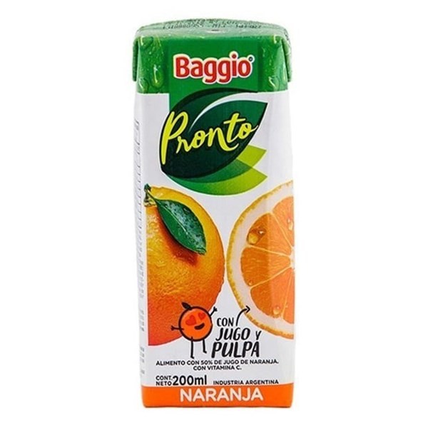 Jugo Baggio Pronto Naranja X 200 Cc #1