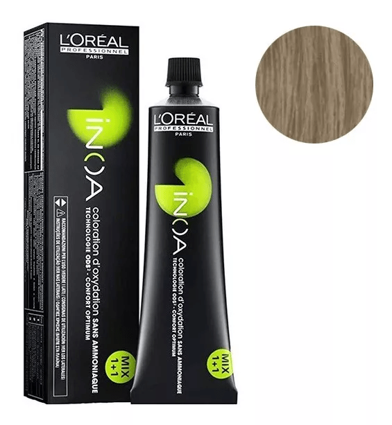 Tinta Inoa N°8 Rubio Claro 60 gr Loreal Professionnel Tono 8