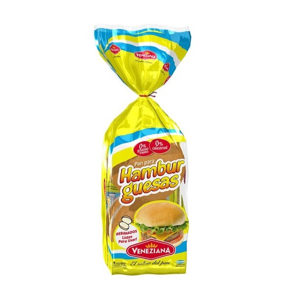 Pan Para Hamburguesas Veneziana 4 U.