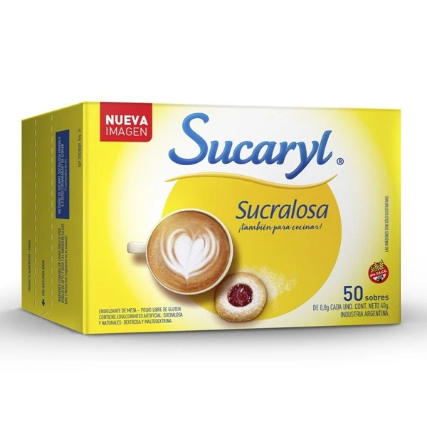 Sucaryl Sucralosa 40 gr Por 50 Sobres