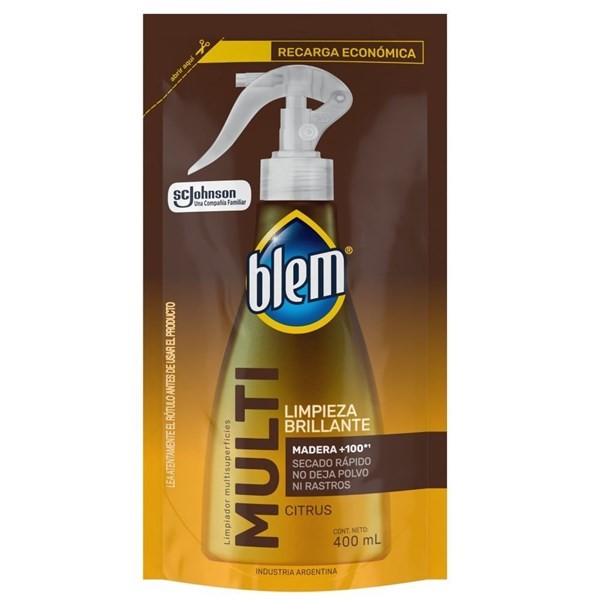 Limpiador Multisuperficies Blem Gatillo Citrus Repuesto x 400 ml #1