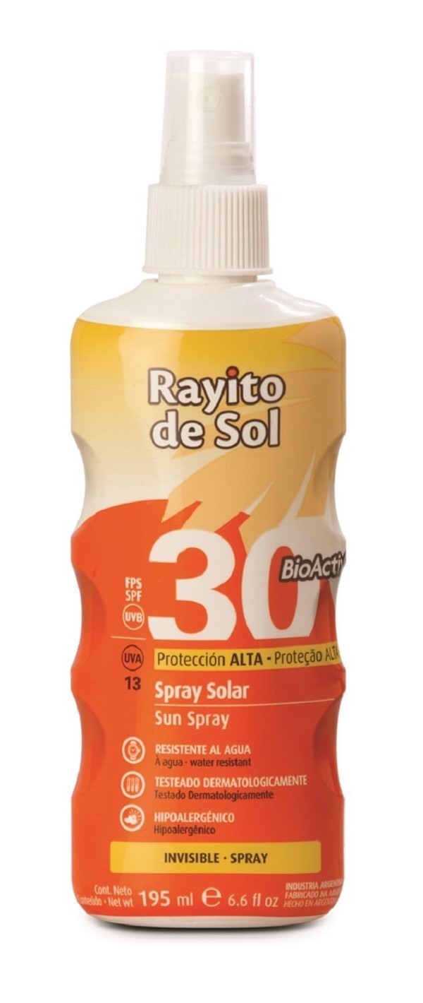 Rayito de Sol Spray Solar Con Atomizador Fps 30 195 gr
