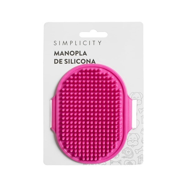 Cepillo Limpieza Mascota Simplicity Pet Silicona Fucsia #1
