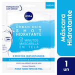 Mascarilla de Tela Nivea Urban Skin Shot Hidratante Para Todo Tipo de Piel #1