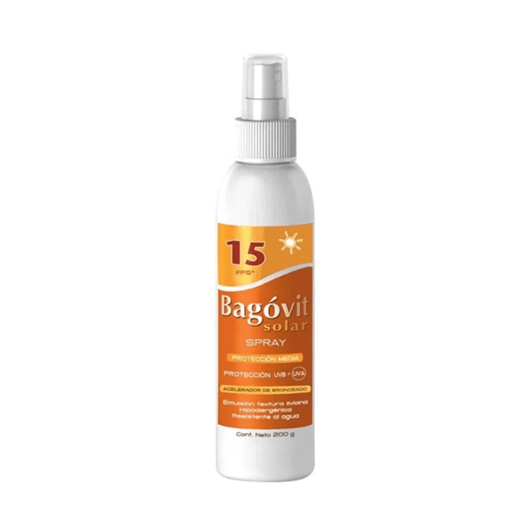 Bagovit Acelerador de Bronceado Fps 15 Spray 200 ml
