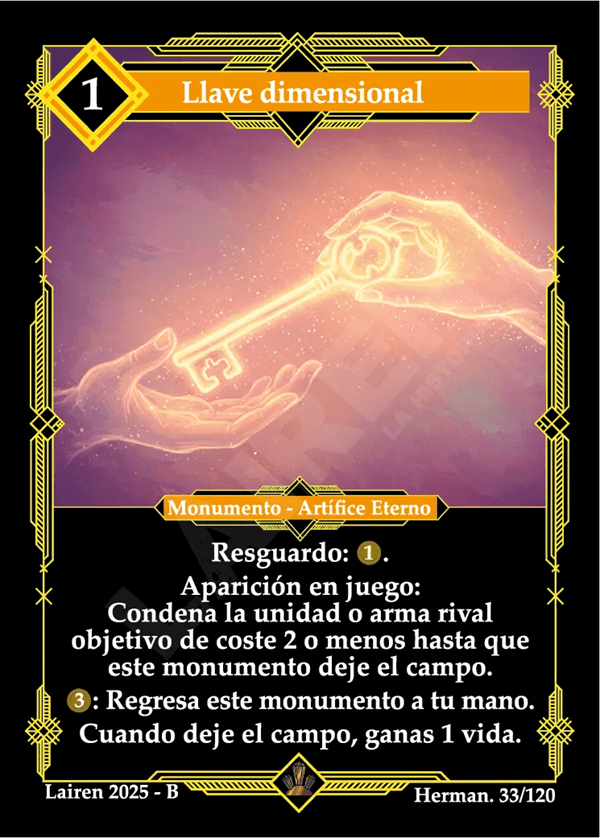 033 Llave Dimensional - Coste 1