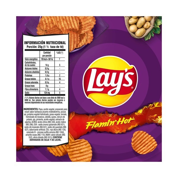 Papas Fritas Lays Ondas 30 g. alt