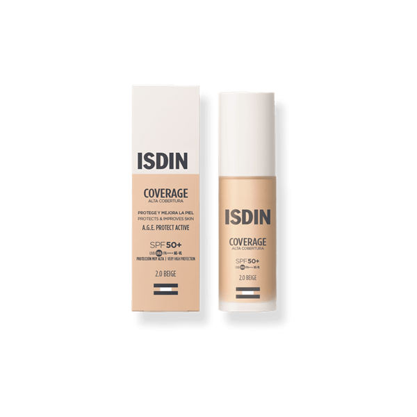 Isdin Base Maquillaje Coverage Spf50 30 ml Tono Bases 2 Beige #1