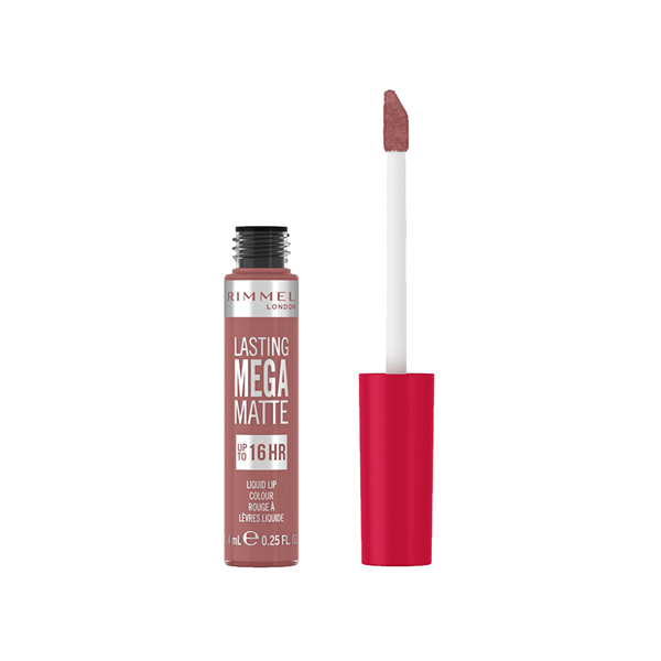 Labial Liquido Rimmel Lasting Mega Matte 880 caramel Crush @ #D08e85 alt
