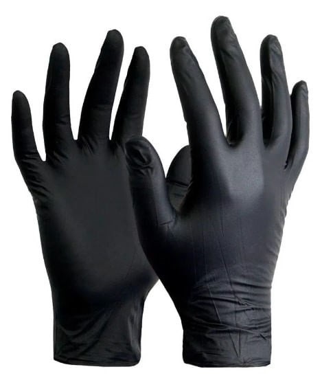 Coronet Guantes Para Examinación de Nitrilo Negro x 100 U