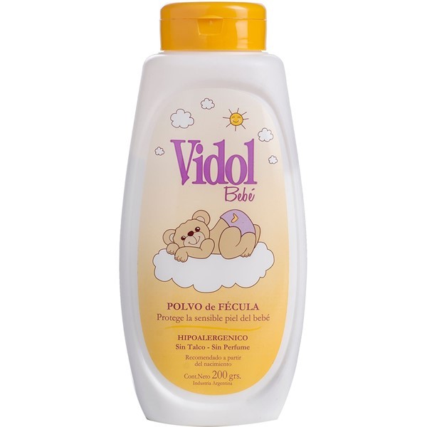 Vidol Bebé Polvo en Fécula Hipoalergénico Tarro 200 g