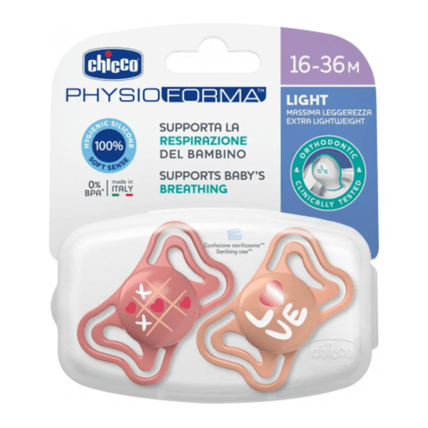 Chicco Chupete Physio Light 16 +m Deco Nena x 2 Color Rosa alt