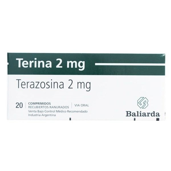 Terina 2 Mg | 20 Comprimidos | terazosina #1