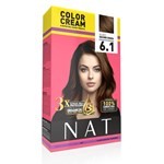 Nat Kit Tintura Color Cream & Nutrition Color 6.1 Rubio Oscuro Ceniza #1