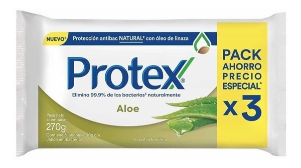 Protex Jabon Aloe 90 gr (3 Unidades)