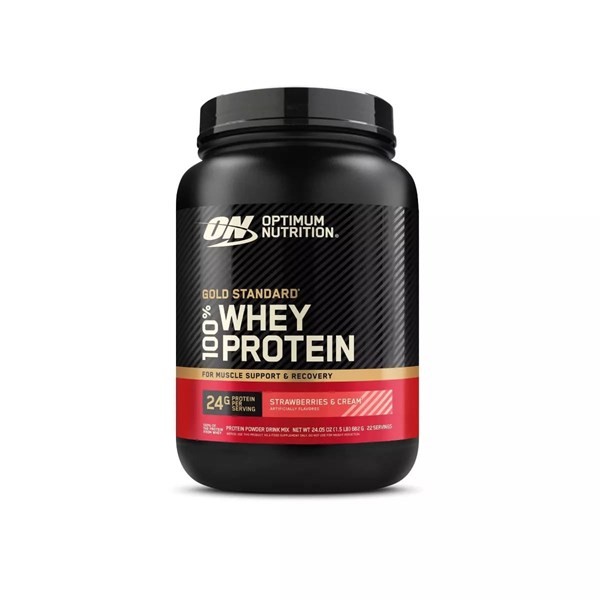 Optimum Nutrition Whey Protein 100% Strawberry Cream Pote 1.5 Lb #1
