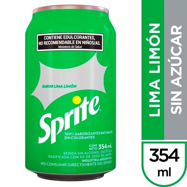 Gaseosa Sprite Sin Azúcar Lima-Limón 354 ml #1