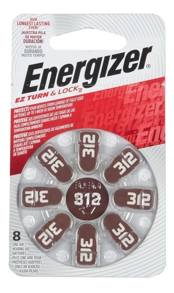 Energizer Pilas de Botón Az312 Para Audiología 8 Unidades #1