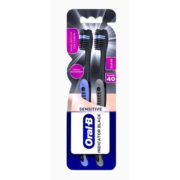 Oral B Cepillo Dental Indicator Black Charcoal