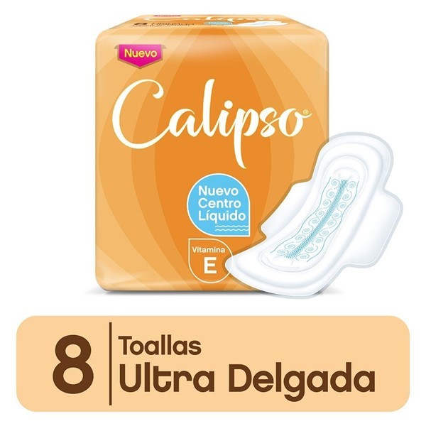 Calipso Toalla Femenina Ultradelgada (8 Unidades)