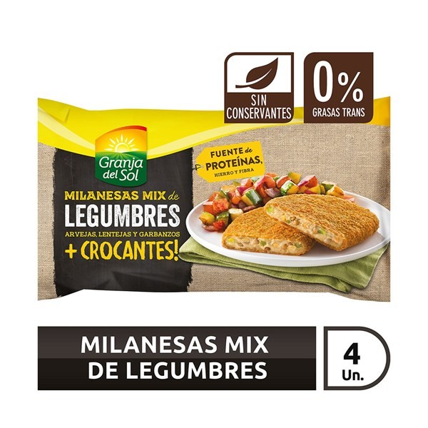 Granja Del Sol Milanesa Granja de Sol de Legumbres 4 uni #1