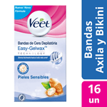 Veet Bandas Depilatorias Axila Y Bikini Piel Sensible (16 Unidades) #1
