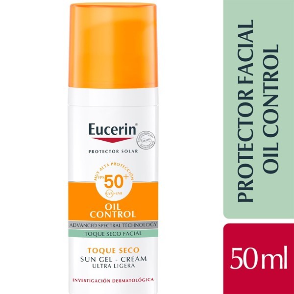 PROTECTOR SOLAR EUCERIN SUN SPF50 FACIAL TOQUE SECO X50ML #1