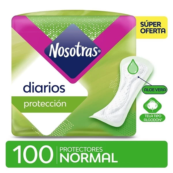 Nosotras Protectores Diarios Tipo Algodón (100 Unidades)