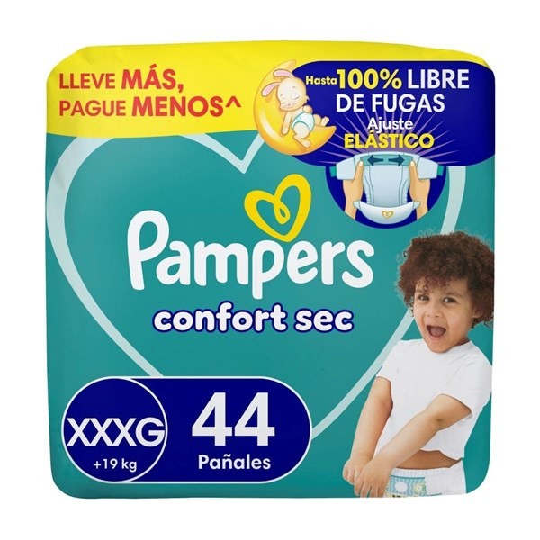 Pañales Pampers Confort Sec Talle Xxxg x 44 un #1