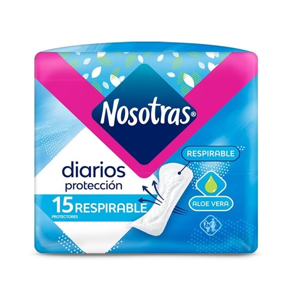 Nosotras Protector Diario Respirables Con Caléndula (15 Unidades) alt