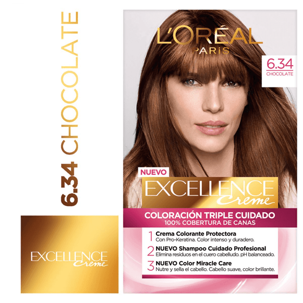 Excellence Kit Coloracion 6.34 Chocolate #1