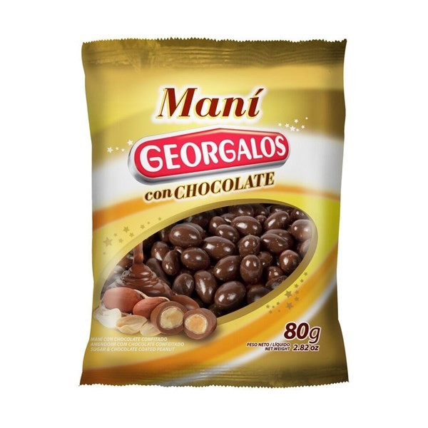 Maní Con Chocolate Georgalos 80 G. #1