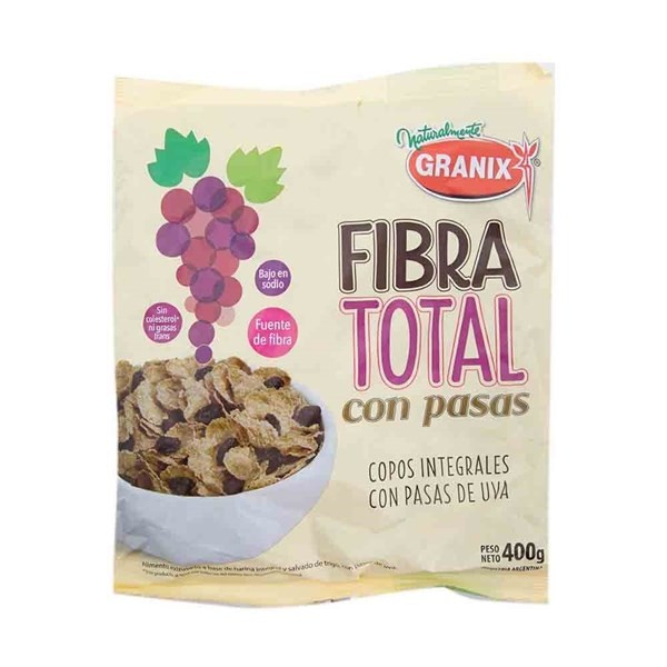 Fibra Total Granix Con Pasas 400 Gr