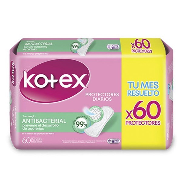 Kotex Protector Diario Antibacterial (60 Unidades) alt