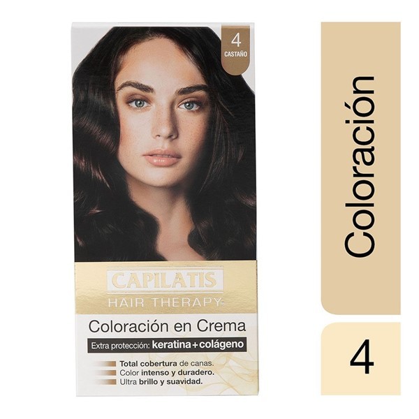 Capilatis Kit Coloración en Crema Castaño N°4 #1