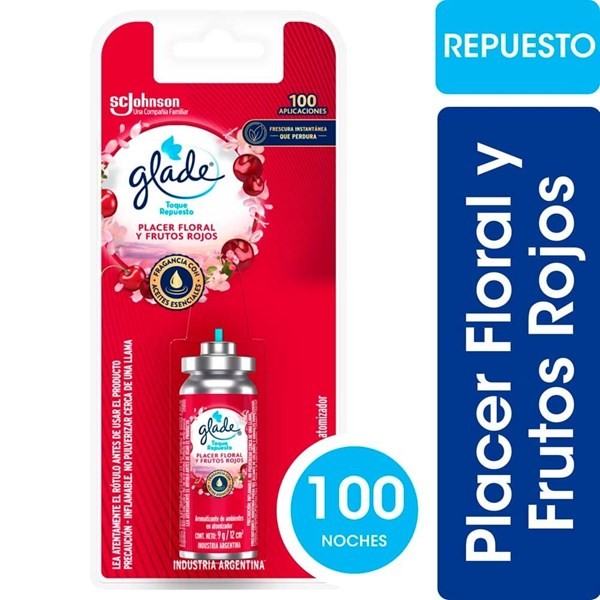 Aromatizante de Ambientes Glade Toque Placer Floral Y Frutos Rojos Repuesto 9 gr #1