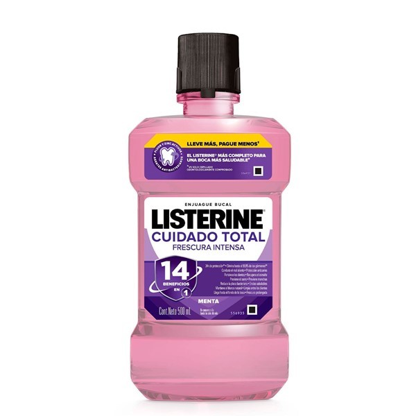 Listerine Enjuague Bucal Total Con Fluor 500 ml #1
