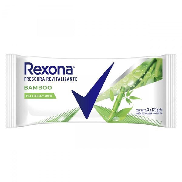 Rexona Jabon en Pastilla Bamboo Fresh 120 g x 3u alt