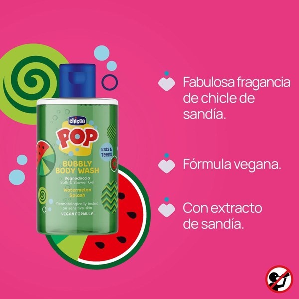 Chicco Gel de Baño Espumoso Sandia 300 ml alt