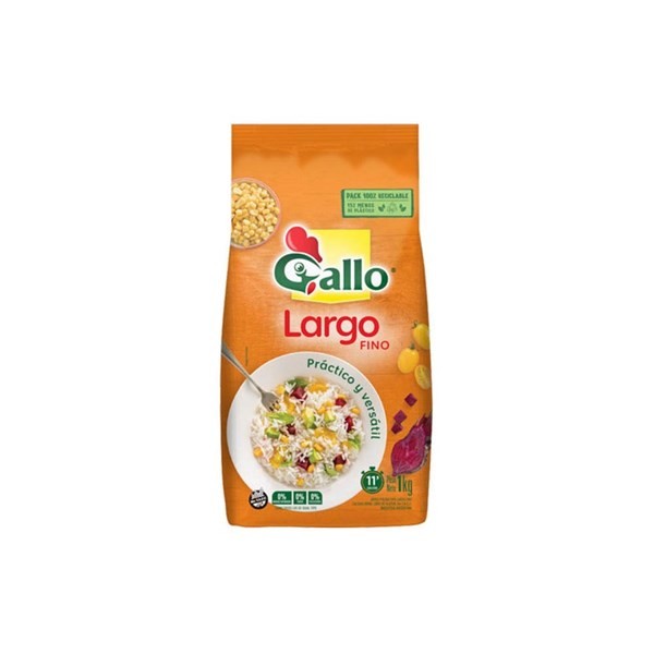 Arroz Gallo Largo Fino 1 Kg