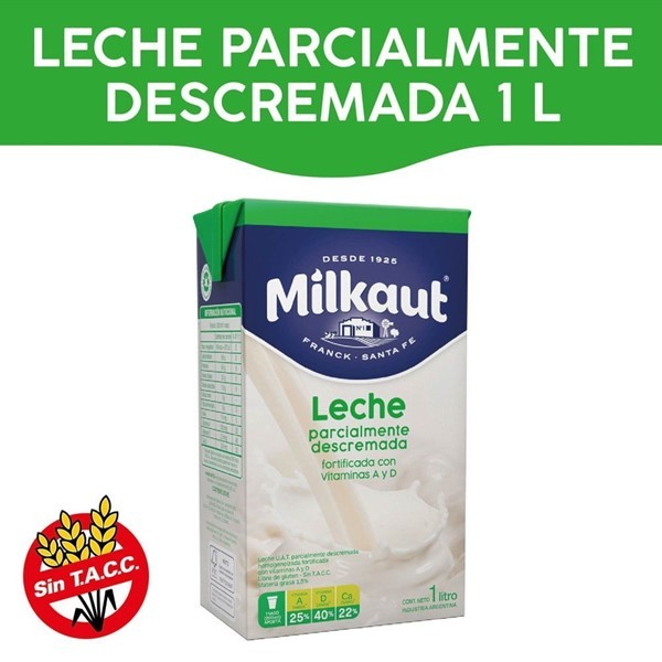 Leche Descremada Uat Milkaut Con Vitaminas A + D 1 L #1