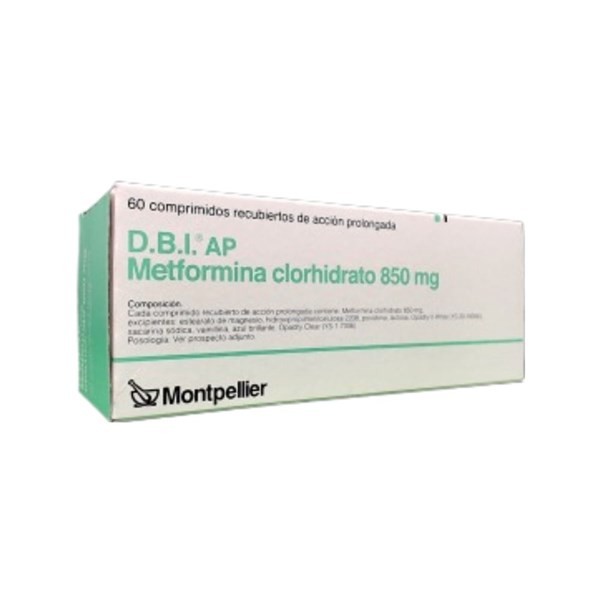 Montpellier Dbi Ap Metformina 850 Mg x 60 Comp Recubiertos #1