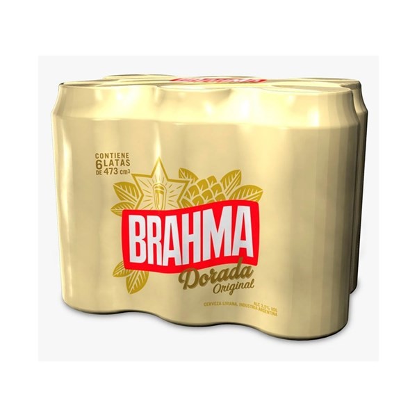 Cerveza Brahma Dorada 473 Cc Six Pack #1