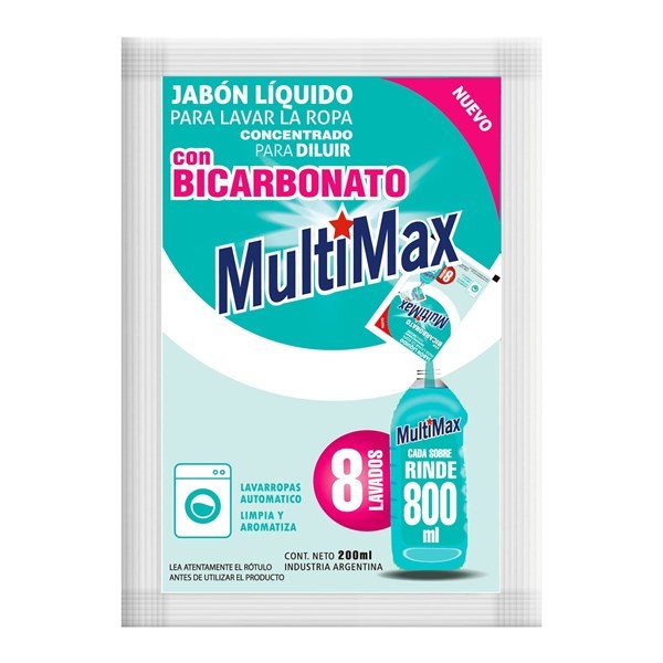 Jabón Líquido Para Diluir Multimax Con Bicarbonato 200 ml #1