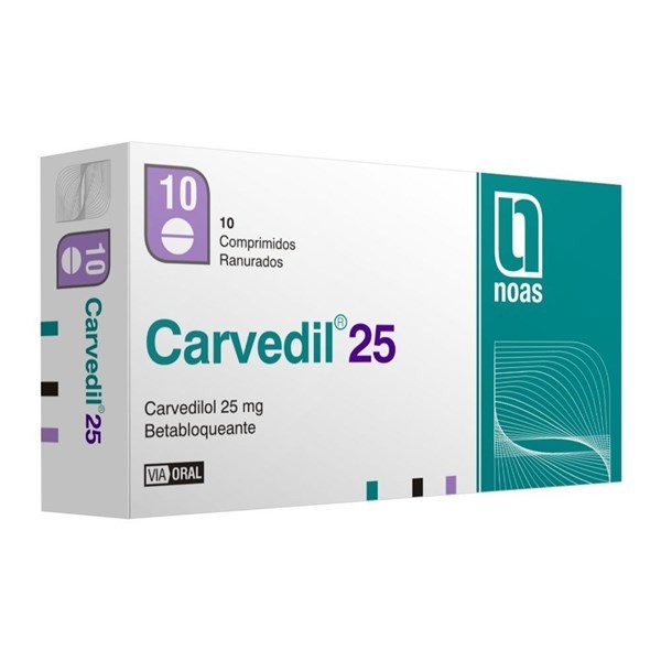 CARVEDIL 25MG X10 COMPRIMIDOS #1