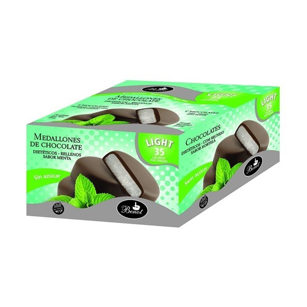 Benot Medallon de Chocolate Dietario Relleno Sabor Menta (24 Unidades) #1