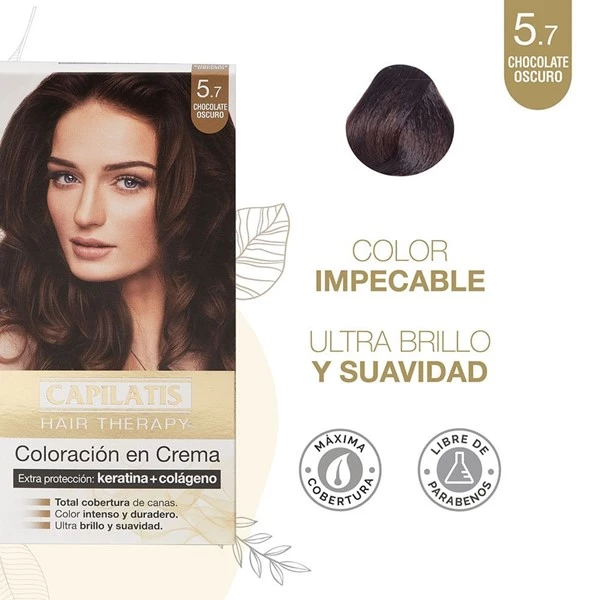 Capilatis Kit Coloración en Crema Chocolate Oscuro N°5.7 alt