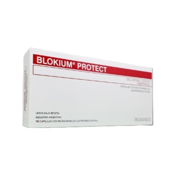 Casasco Blokium Protect Diclofenac Sódico + Omeprazol x 10 Cáps Tipo de Receta Opcional