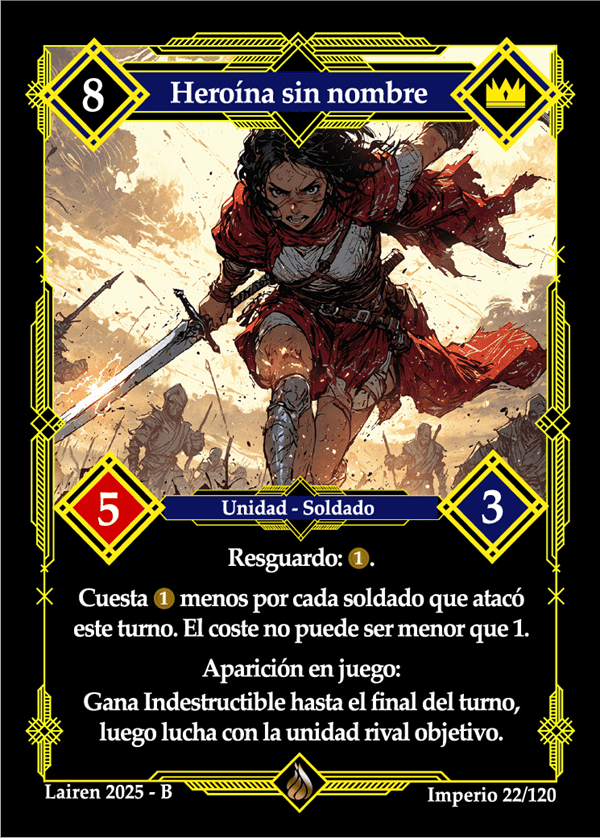 022 Heroina Sin Nombre Precon Djinn/Soldado - Coste 8 #1