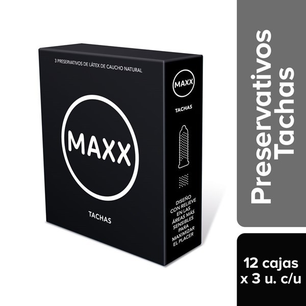 Maxx Preservativo Tachas x 3 unidades
